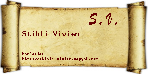 Stibli Vivien névjegykártya
